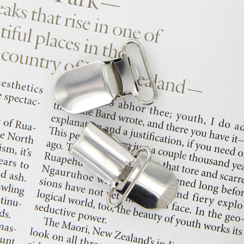 20 x Bretele Clips Cârlige curea 20 mm de culoare argintie