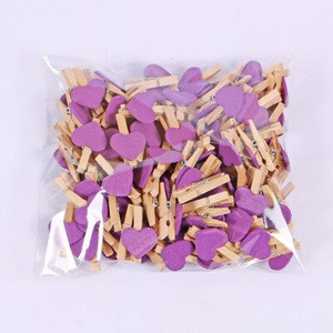 50 ks/sada nových 3 cm mini farebných drevených sponiek s láskou, jarných drevených sponiek na fotografie, sponiek na obliečky, DTY štipcov na bielizeň, remeselných dekorácií, sponiek na kolíky.