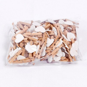 50 ks/sada nových 3 cm mini farebných drevených sponiek s láskou, jarných drevených sponiek na fotografie, sponiek na obliečky, DTY štipcov na bielizeň, remeselných dekorácií, sponiek na kolíky.