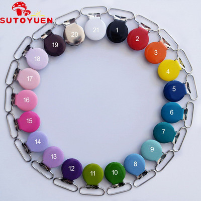 SUTOYUEN 30tk/partii 1`` 25mm ümmargune metallist rippklambriga luttide hoidikklambrid beebiluti ketiklambritele pliivaba