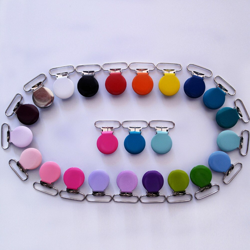 SUTOYUEN 30tk/partii 1`` 25mm ümmargune metallist rippklambriga luttide hoidikklambrid beebiluti ketiklambritele pliivaba