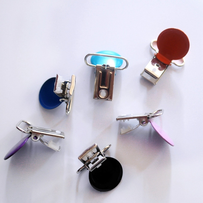 SUTOYUEN 30tk/partii 1`` 25mm ümmargune metallist rippklambriga luttide hoidikklambrid beebiluti ketiklambritele pliivaba