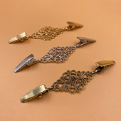 1 tk Vintage rõivaklambrid, praktilised kuldsed hõbedased klambrid kanga jaoks Luksuslik šikk naiste kleit, ehete nööpnõel, pandla klambrihoidja