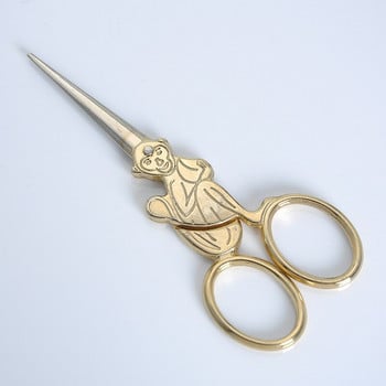 Εγχειρίδιο από ανοξείδωτο χάλυβα Κόφτης υφασμάτων Scissors Professional Tailor Scissors Chinese Zodiac Monkeys Vintage Scissors Εργαλεία DIY