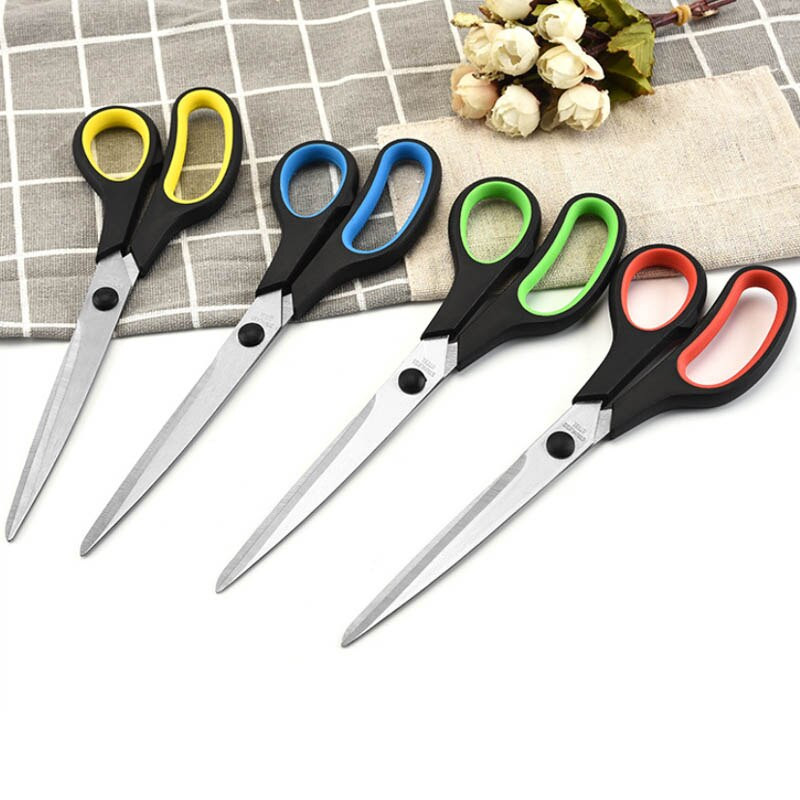 Шивашки ножици от неръждаема стомана 9-инчови каучукови пластмасови ножици за тъкани Ножици за бродиране Ножици за шивашки конци Инструменти за ножици
