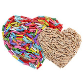 50 buc. Agrafe foto pentru carte poștală Memo Clip din lemn de patinare colorată aleatorie pentru foi DTY agrafă de rufe Craft Decor Clips Coșe