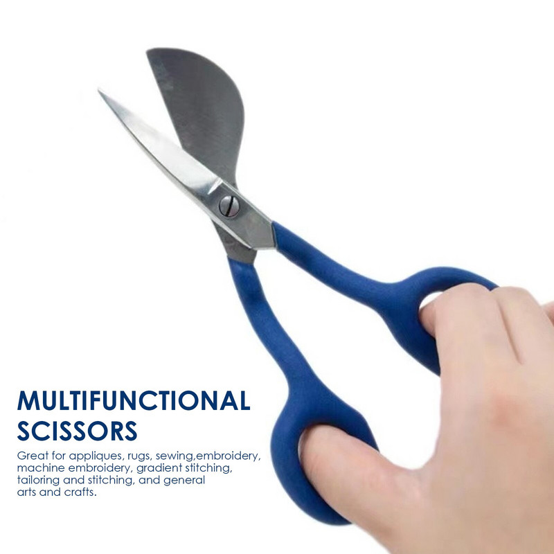 Tvirtas aštrių ančiukų ašmenų žirklės su kuokštuotu kilimu buitinis siuvimas siuvinėjimas žirklės kūrybos žirklės, skirtos papuošti amatų kilimėlį