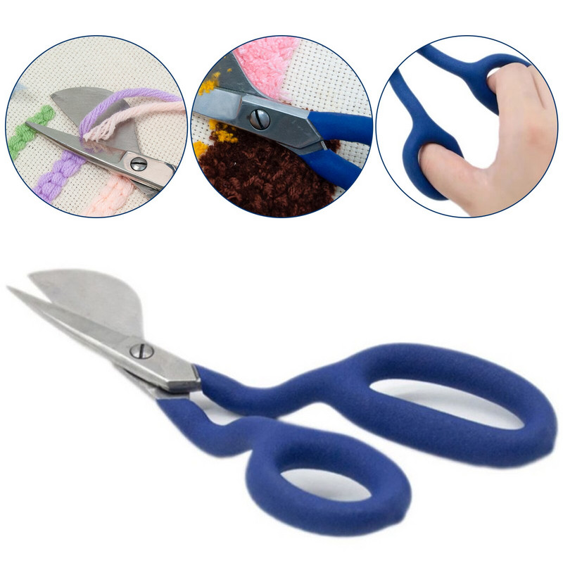 Tvirtas aštrių ančiukų ašmenų žirklės su kuokštuotu kilimu buitinis siuvimas siuvinėjimas žirklės kūrybos žirklės, skirtos papuošti amatų kilimėlį