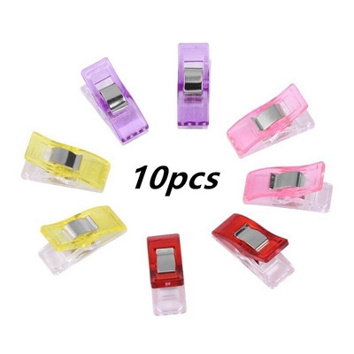 10/20 bucăți din plastic, cleme de legare a țesăturii cu 2 dimensiuni, pentru matlasare, cusut, tricotat (culoare aleatorie)