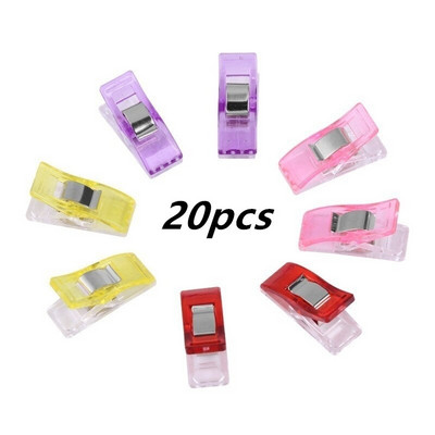 10/20 bucăți din plastic, cleme de legare a țesăturii cu 2 dimensiuni, pentru matlasare, cusut, tricotat (culoare aleatorie)