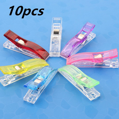 10/20 bucăți din plastic, cleme de legare a țesăturii cu 2 dimensiuni, pentru matlasare, cusut, tricotat (culoare aleatorie)