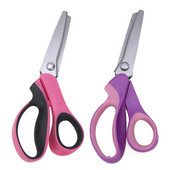 1 tk õmbluslõikelised professionaalsed rätsepakäärid Pinking roostevabast terasest käärid rõivaste valmistamise kangakäärid käsitöö siksakäärid