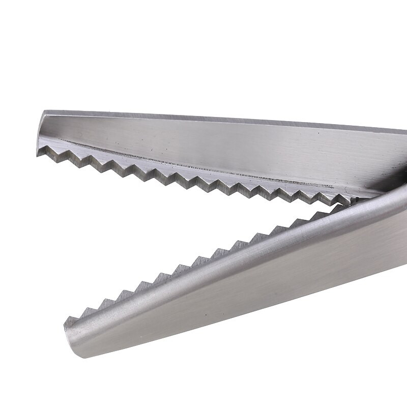 1 tk õmbluslõikelised professionaalsed rätsepakäärid Pinking roostevabast terasest käärid rõivaste valmistamise kangakäärid käsitöö siksakäärid