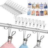 6-20 ks nerezových sponiek na oblečenie s dlhým chvostom, špendlíky na oblečenie, odolné kolíky na oblečenie, kovové drôtené spony, závesné spony