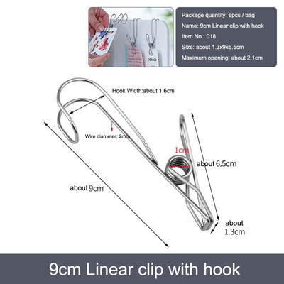 6-20 ks nerezových sponiek na oblečenie s dlhým chvostom, špendlíky na oblečenie, odolné kolíky na oblečenie, kovové drôtené spony, závesné spony