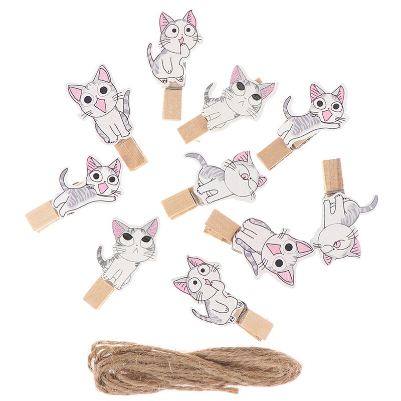 10 tk/pakk Tüdruku südamevõrk punane riidelõks käsitöö kaunistusklambrid naturaalsest puidust fotoklambrid seinakaunistuseks kanepiköis