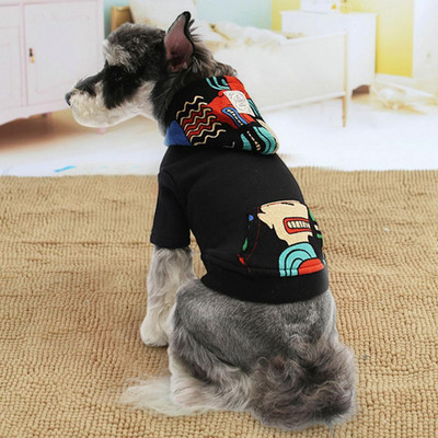 Πουκάμισο για κατοικίδια με δίποδα ελαστικά κοντομάνικα μεσαία κουκούλα μόδας για σκύλους για την άνοιξη