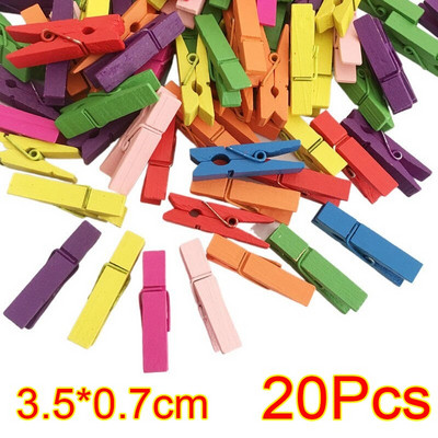 Spalvoti mediniai drabužių fotopopieriaus segtukai skalbinių segtukai Craft Clips DTY Craft namų dekoro segtukai lipdukų segtukai siuvimo priedai