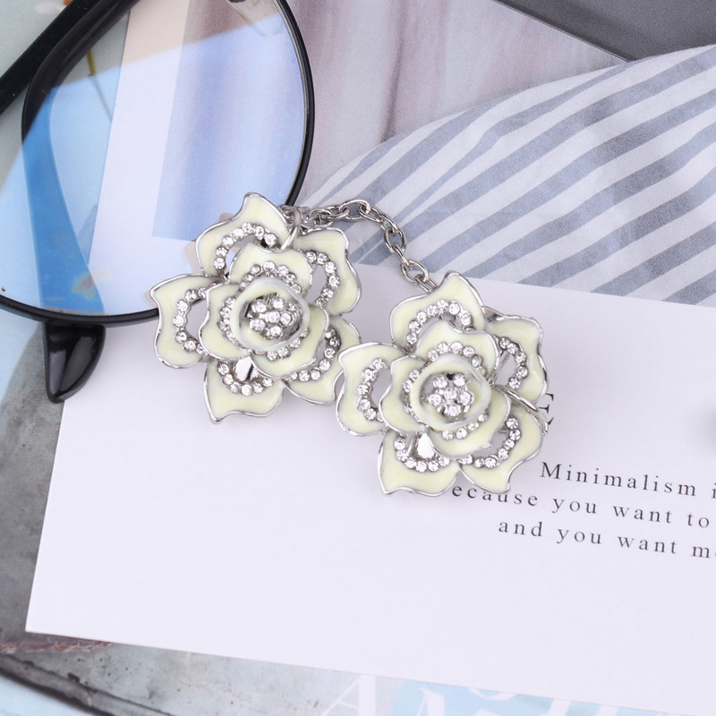 Vintage kvetinový aligátorský klip na oblečenie, silný upevňovací držiak na oblečenie, kovový sveter, šál, kardigan, dekoračné klipy