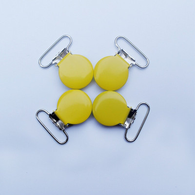 Doprava zdarma 50 ks okrúhlych kovových cumlíkov s priemerom 2,5 cm / farebných klipov na cumlík s lakovaným smaltom na odev / klipov na traky
