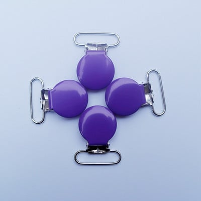 Doprava zdarma 50 ks okrúhlych kovových cumlíkov s priemerom 2,5 cm / farebných klipov na cumlík s lakovaným smaltom na odev / klipov na traky