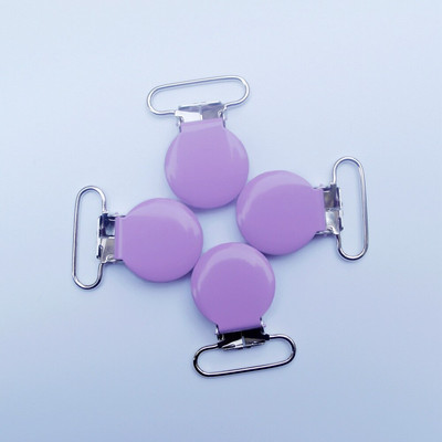 Doprava zdarma 50 ks okrúhlych kovových cumlíkov s priemerom 2,5 cm / farebných klipov na cumlík s lakovaným smaltom na odev / klipov na traky