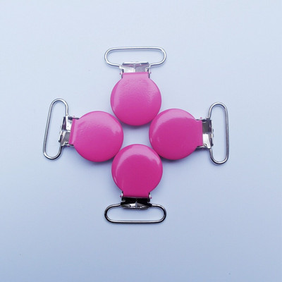 Doprava zdarma 50 ks okrúhlych kovových cumlíkov s priemerom 2,5 cm / farebných klipov na cumlík s lakovaným smaltom na odev / klipov na traky