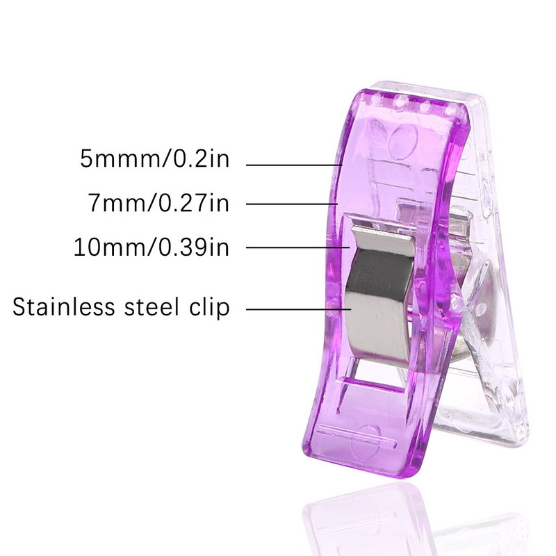 Многофункционални щипки за шиене Цветни щипки Пластмасови занаяти Плетене на една кука Плетене Безопасни щипки Разноцветни щипки за подвързване Хартия