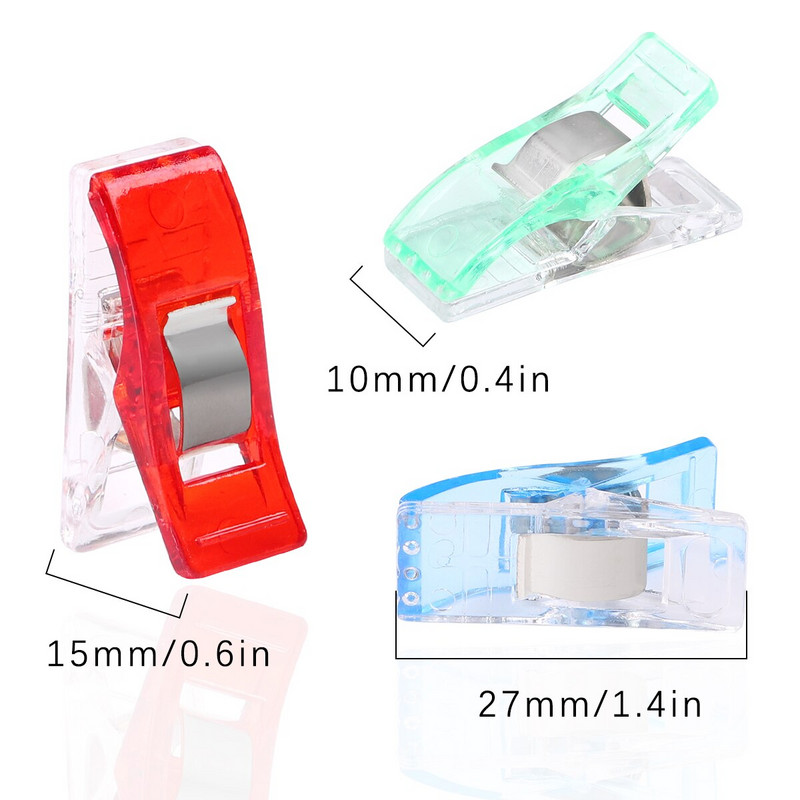 Многофункционални щипки за шиене Цветни щипки Пластмасови занаяти Плетене на една кука Плетене Безопасни щипки Разноцветни щипки за подвързване Хартия