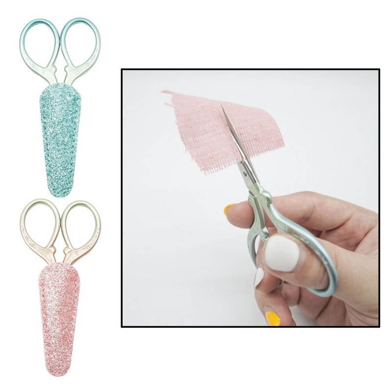 Vyšívacie nožnice s koženým puzdrom, nožnice na vyšívanie s ochranným krytom, domáce krajčírske náradie pre domácich majstrov