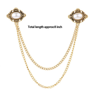 Pulover Šal Kardigan Kopče za lanac Žene Vintage Antikni biser Igla od kamenčića Broš Držači za ovratnik košulje Kopče Šal broš