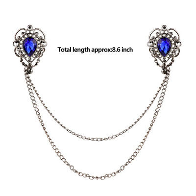 Pulover Šal Kardigan Kopče za lanac Žene Vintage Antikni biser Igla od kamenčića Broš Držači za ovratnik košulje Kopče Šal broš