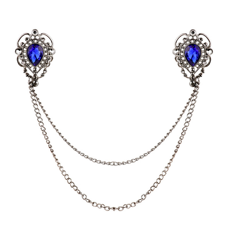 Pulover Šal Kardigan Kopče za lanac Žene Vintage Antikni biser Igla od kamenčića Broš Držači za ovratnik košulje Kopče Šal broš