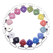 SUTOYUEN 1`` 25 mm südamega metallist klambrid rippuvatele lutiklambritele emailitud rippumisklambrile plastikust hammaste mannekeeni mänguasjahoidja 32 tk