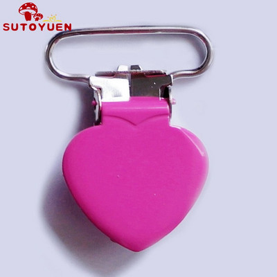 SUTOYUEN 1`` 25 mm südamega metallist klambrid rippuvatele lutiklambritele emailitud rippumisklambrile plastikust hammaste mannekeeni mänguasjahoidja 32 tk