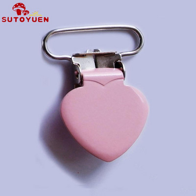 SUTOYUEN 1`` 25 mm südamega metallist klambrid rippuvatele lutiklambritele emailitud rippumisklambrile plastikust hammaste mannekeeni mänguasjahoidja 32 tk