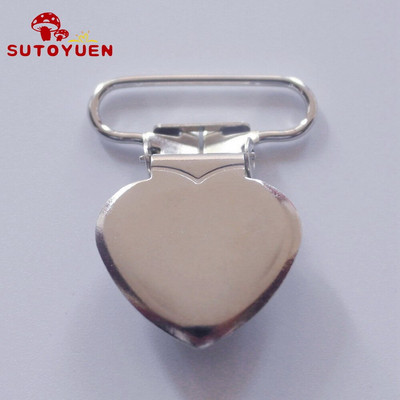 SUTOYUEN 1`` 25 mm südamega metallist klambrid rippuvatele lutiklambritele emailitud rippumisklambrile plastikust hammaste mannekeeni mänguasjahoidja 32 tk