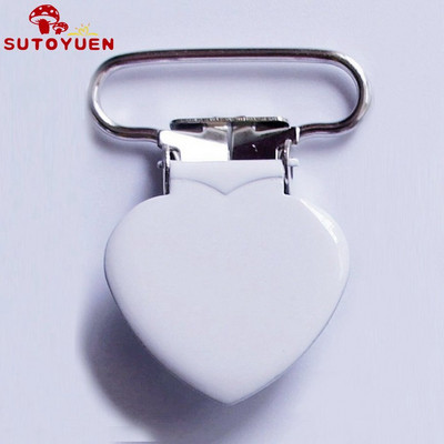 SUTOYUEN 1`` 25 mm südamega metallist klambrid rippuvatele lutiklambritele emailitud rippumisklambrile plastikust hammaste mannekeeni mänguasjahoidja 32 tk