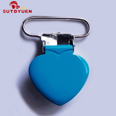SUTOYUEN 1`` 25 mm südamega metallist klambrid rippuvatele lutiklambritele emailitud rippumisklambrile plastikust hammaste mannekeeni mänguasjahoidja 32 tk