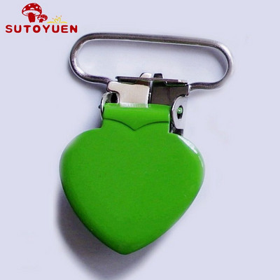 SUTOYUEN 1`` 25 mm südamega metallist klambrid rippuvatele lutiklambritele emailitud rippumisklambrile plastikust hammaste mannekeeni mänguasjahoidja 32 tk