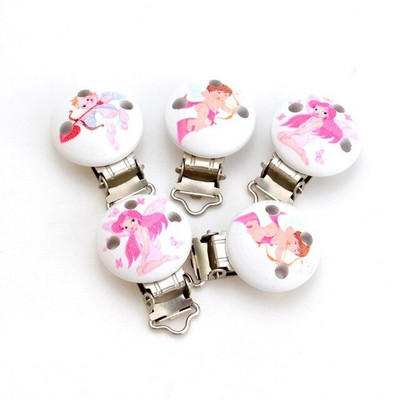 5 tk Tüdrukutele Roosa värvi beebilutt, puidust metallist hoidikud, armsad lutiklambrid, naljakad aksessuaarid 4,8x2,9 cm