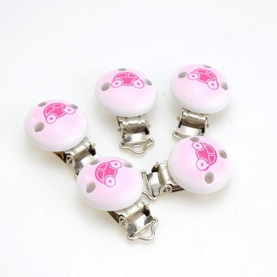 5 tk Tüdrukutele Roosa värvi beebilutt, puidust metallist hoidikud, armsad lutiklambrid, naljakad aksessuaarid 4,8x2,9 cm