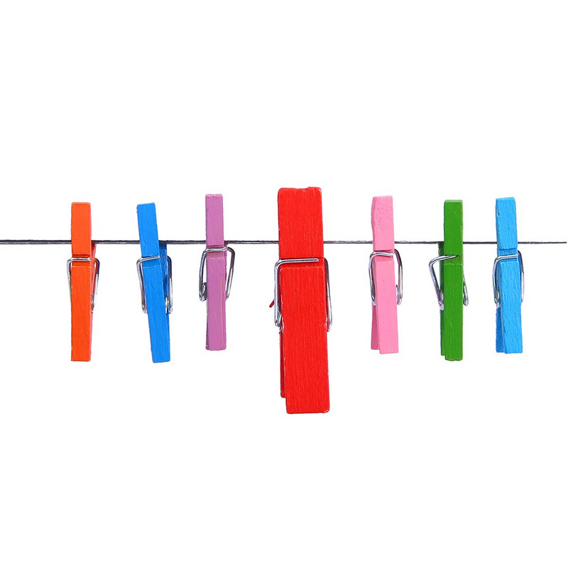Malé mini pružinové drevené sponky 25/35/45 mm farebné fotografické papierové kolíky na špendlíky na obliečky, štipce na bielizeň, remeslá, kancelária, párty, bytové dekorácie