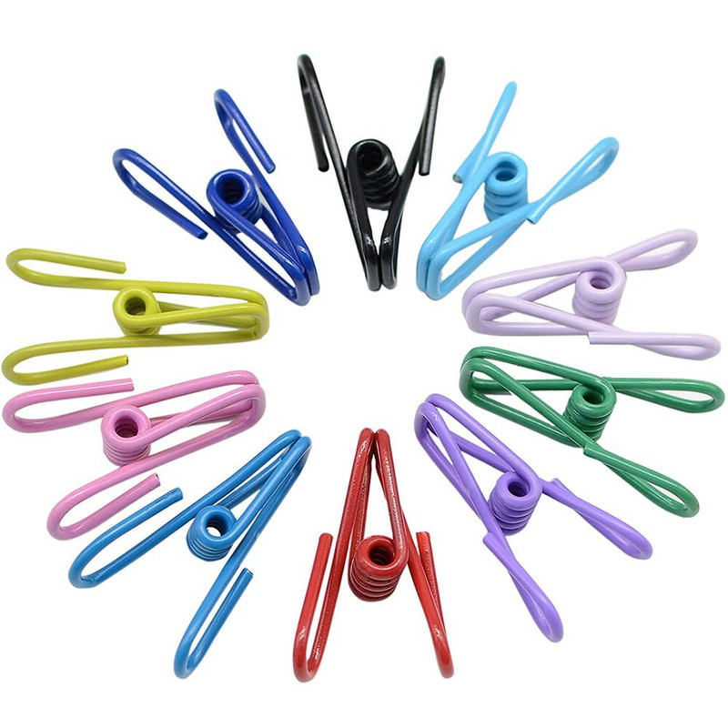 10 tk mitmeotstarbeline tuulekindel traadiklamber, 2-tolline värviline metallklambrid, teppimisklamber pesulõksude jaoks Õmblemine meisterdamiskangaklambrid