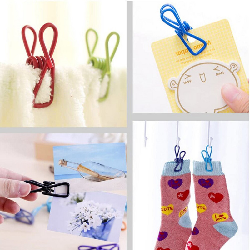 10 tk mitmeotstarbeline tuulekindel traadiklamber, 2-tolline värviline metallklambrid, teppimisklamber pesulõksude jaoks Õmblemine meisterdamiskangaklambrid