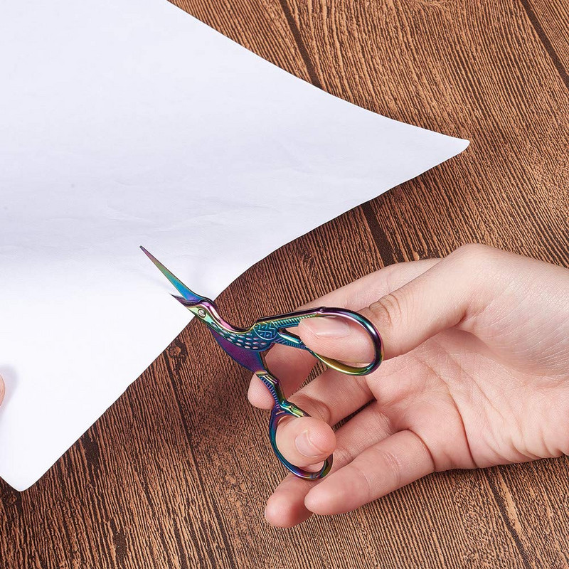 Vintage starožitné nožnice Zakka krížikové stehovanie oceľové remeselné zlaté šijacie nožnice remeselné DIY retro domáci nástroj žeriav krajčírske nožnice