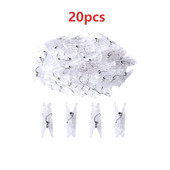 20 ks mini priehľadných šijacích sponiek, plastových fotografických sponiek, plastových remeselných šijacích svoriek