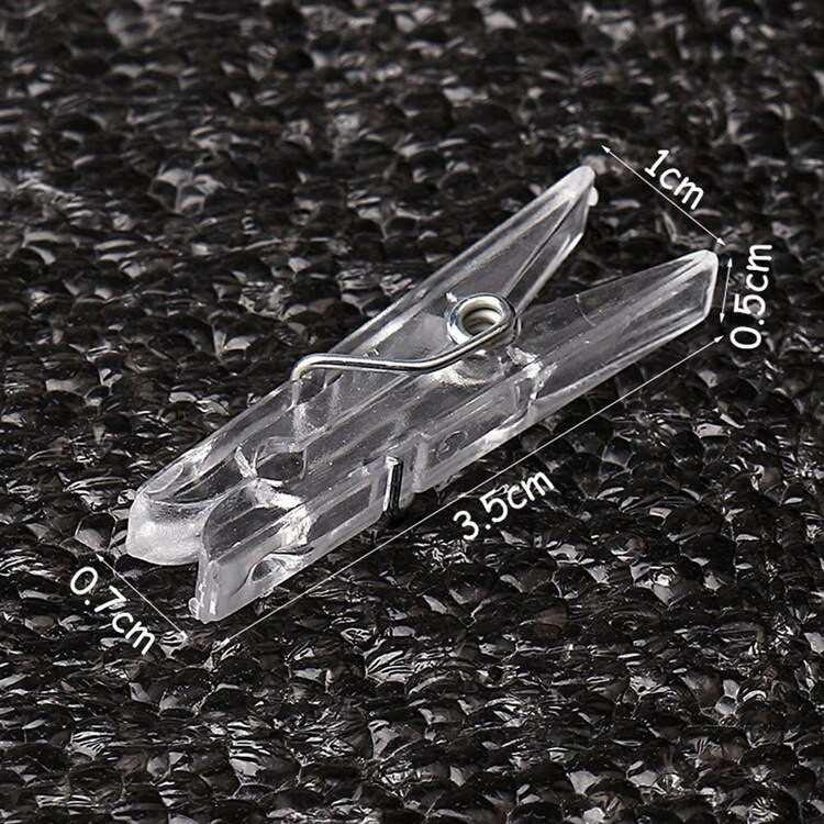 20 ks mini priehľadných šijacích sponiek, plastových fotografických sponiek, plastových remeselných šijacích svoriek  