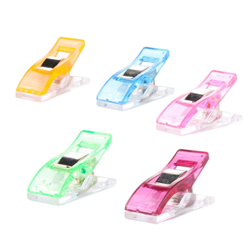 50/100 ks zmiešaných plastových držiakov na sponky Wonder pre DIY patchwork, látku, prešívanie, remeslá, šitie, pletenie, sponky, domáce kancelárske potreby