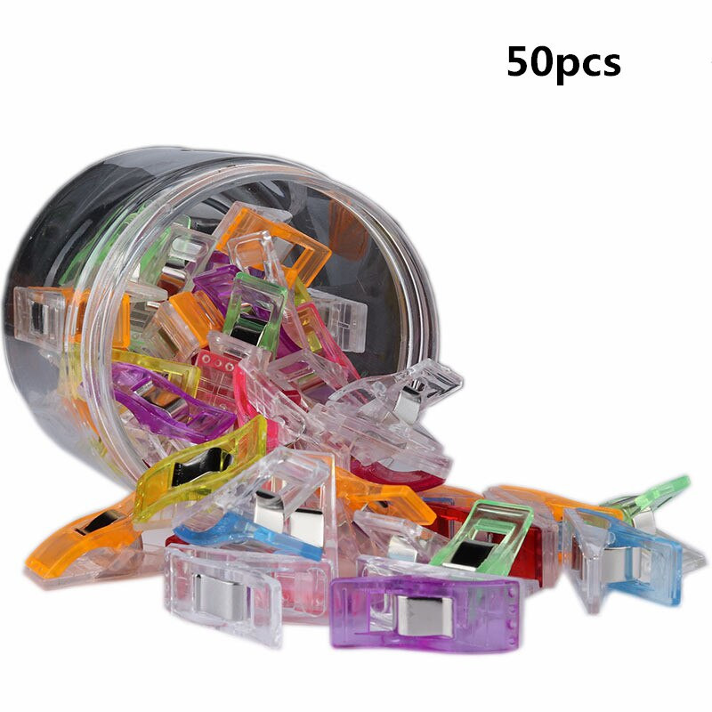 50/100 ks zmiešaných plastových držiakov na sponky Wonder pre DIY patchwork, látku, prešívanie, remeslá, šitie, pletenie, sponky, domáce kancelárske potreby
